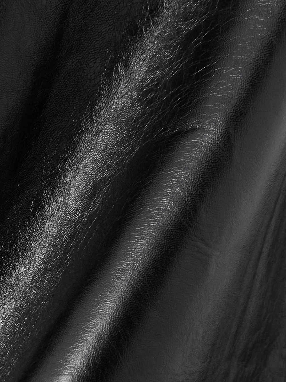 Close-up detail of the Marni Paneled Crinkled-leather Midi Skirt
