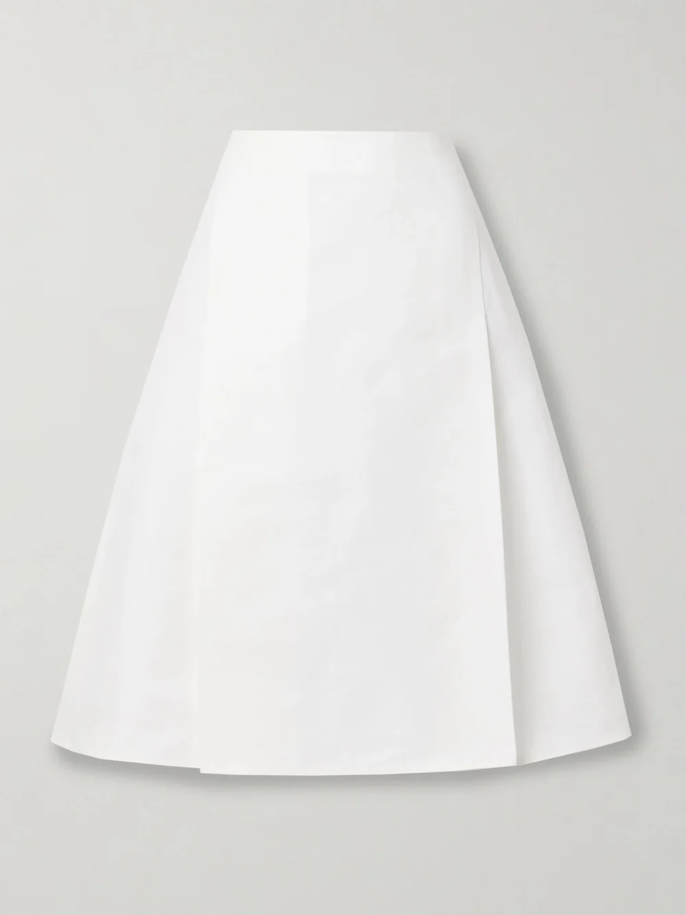 Marni Pleated Cotton Midi Skirt in white