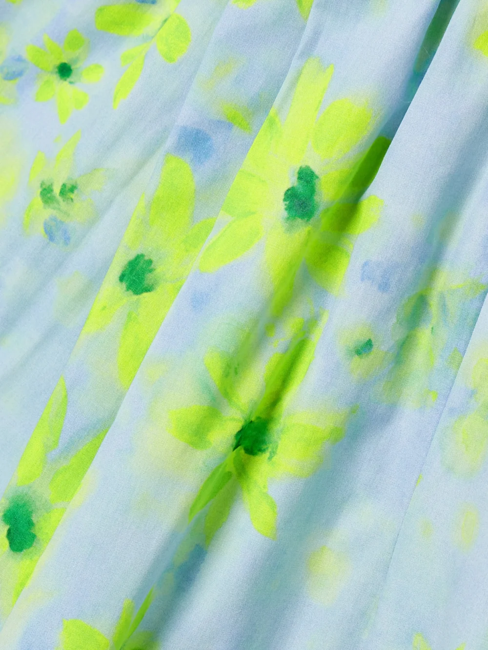 Close-up detail of the Marni Pleated Floral-print Cotton-poplin Shorts