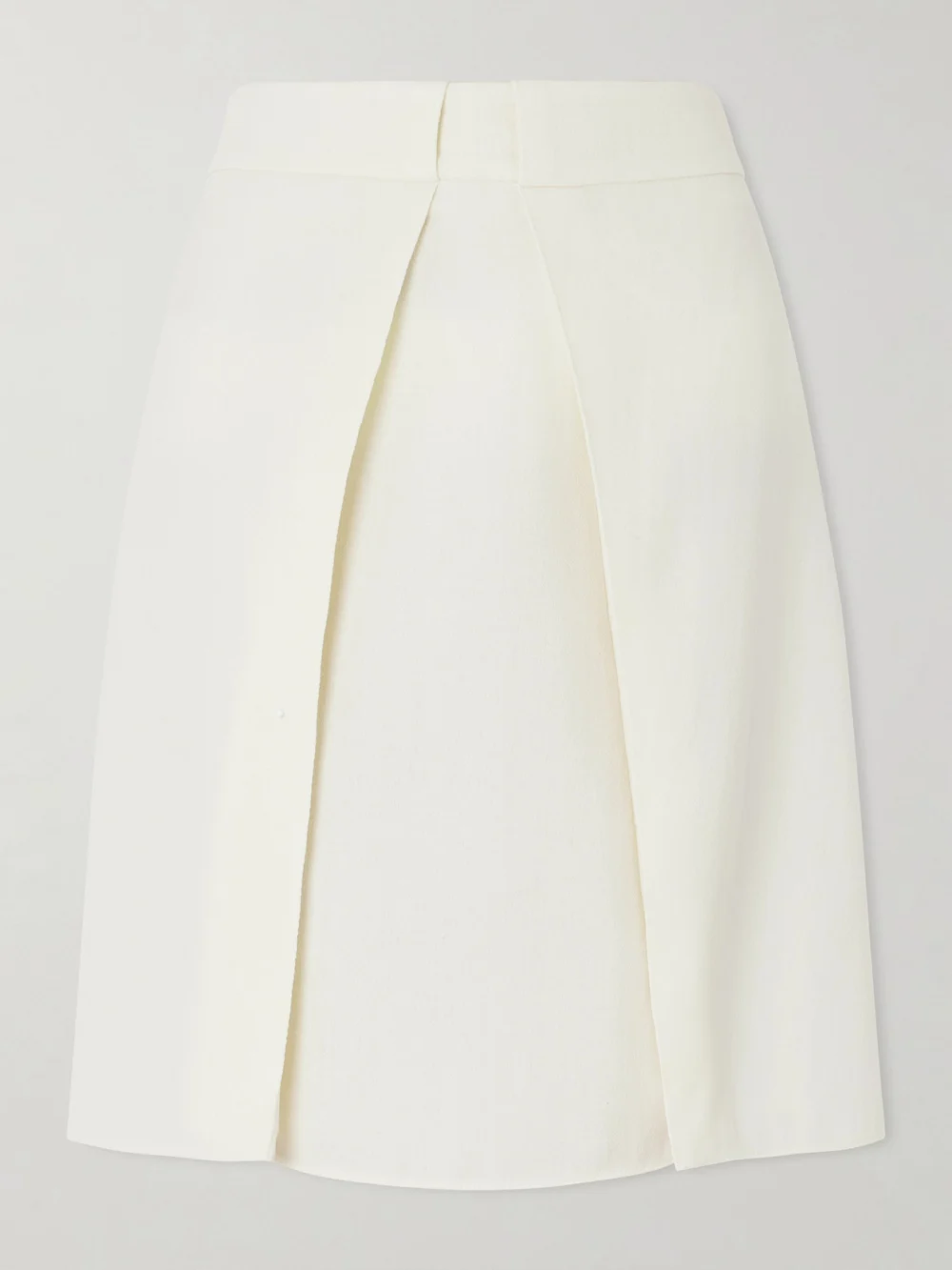 Marni Pleated Wool-crepe Skirt in off-white