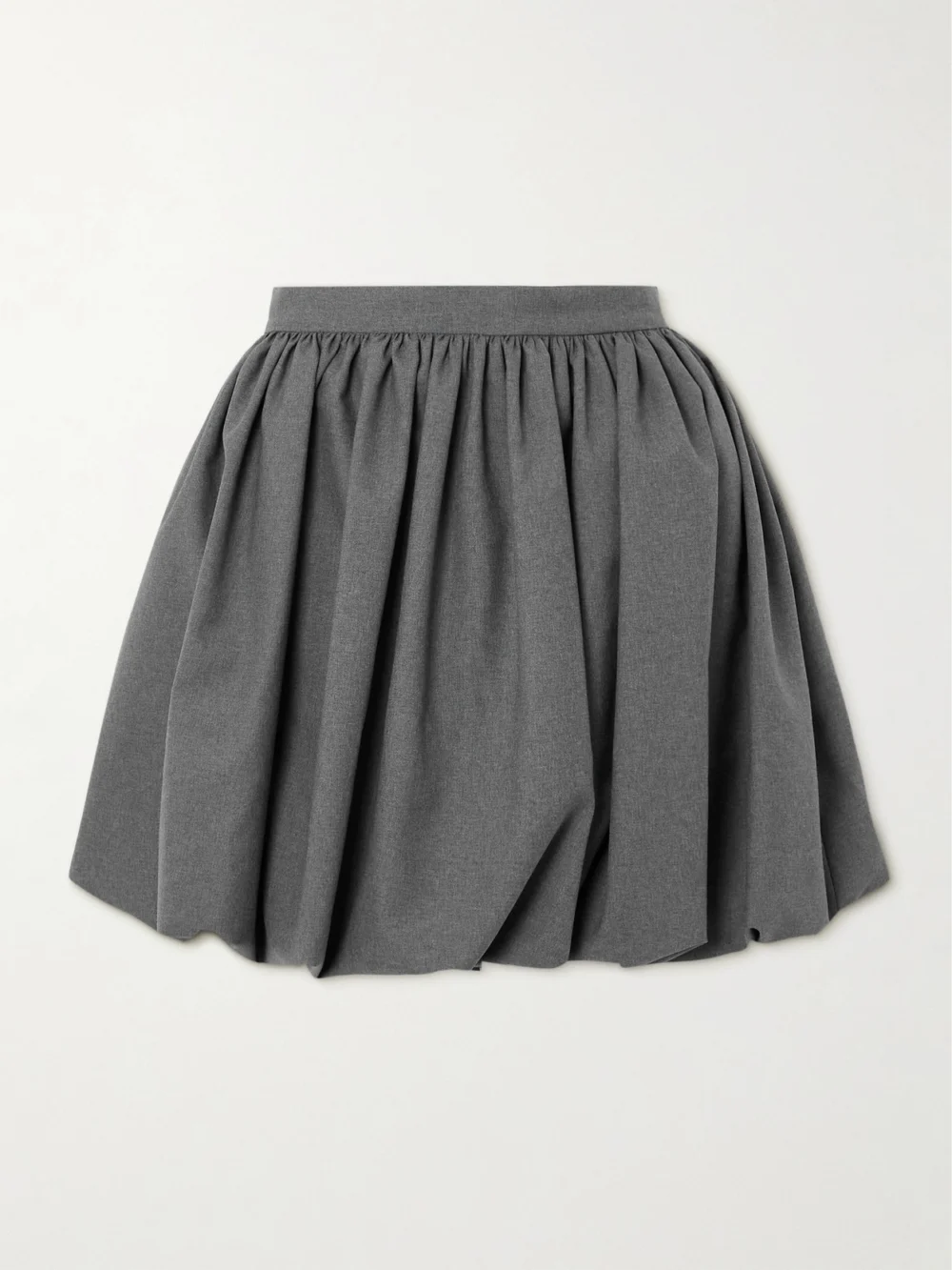 Marni Pleated Wool Mini Skirt in gray