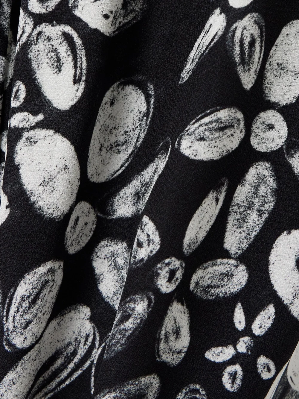 Close-up detail of the Marni Printed Crepe Straight-leg Pants
