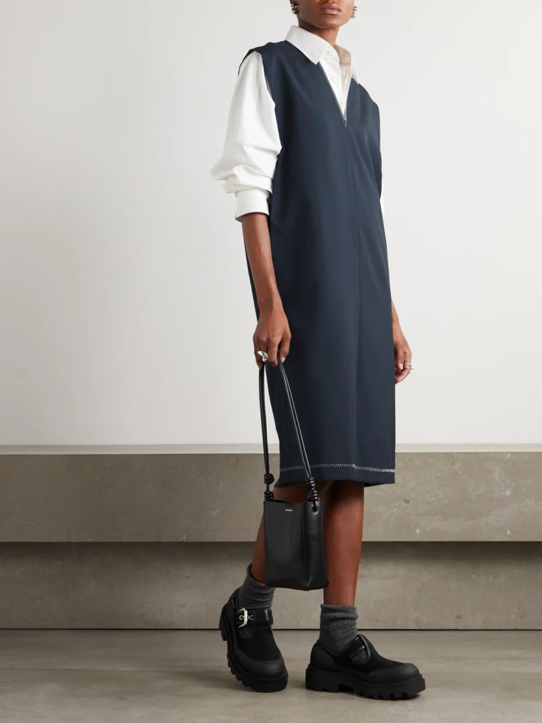 Marni Sleeveless Wool Midi Dress