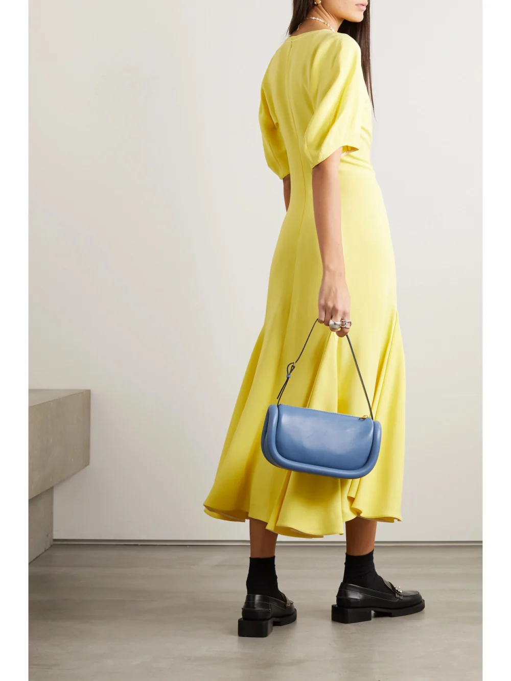 Back view of the Marni Stretch-crepe Midi Dress