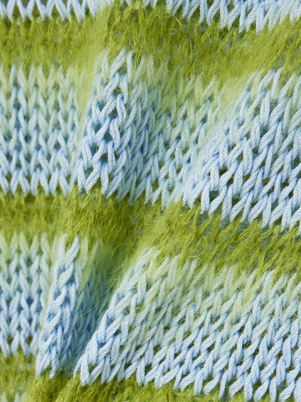 Close-up detail of the Marni Striped Cotton and Brushed Mohair-blend Sweater