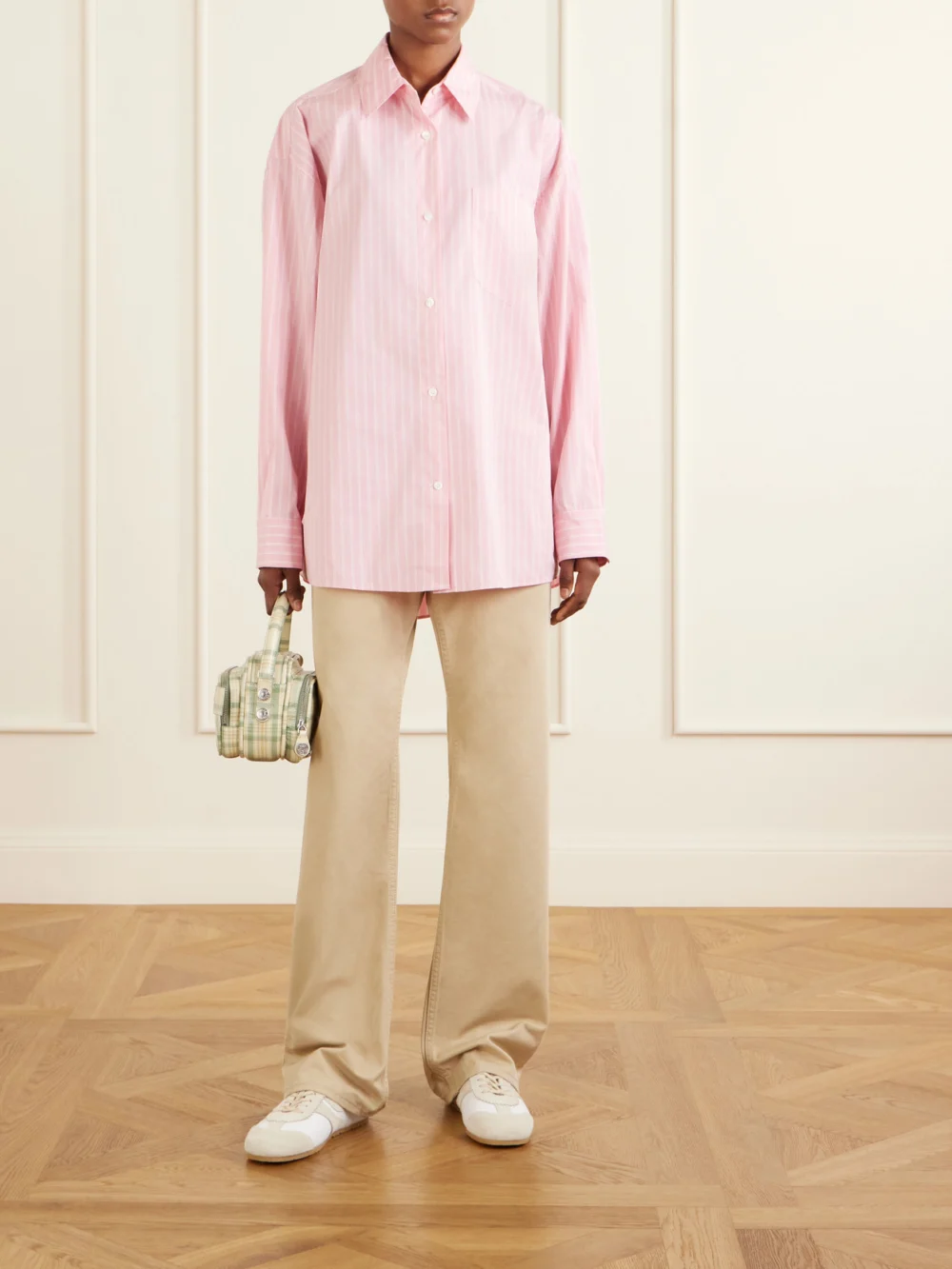 Marni Striped Cotton-blend Shirt, worn by a model