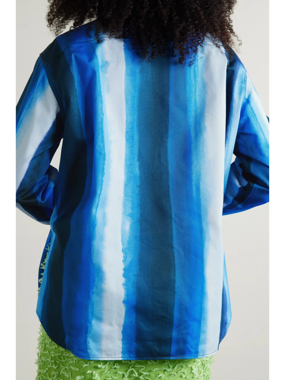 Back view of the Marni Striped Cotton-twill Shirt