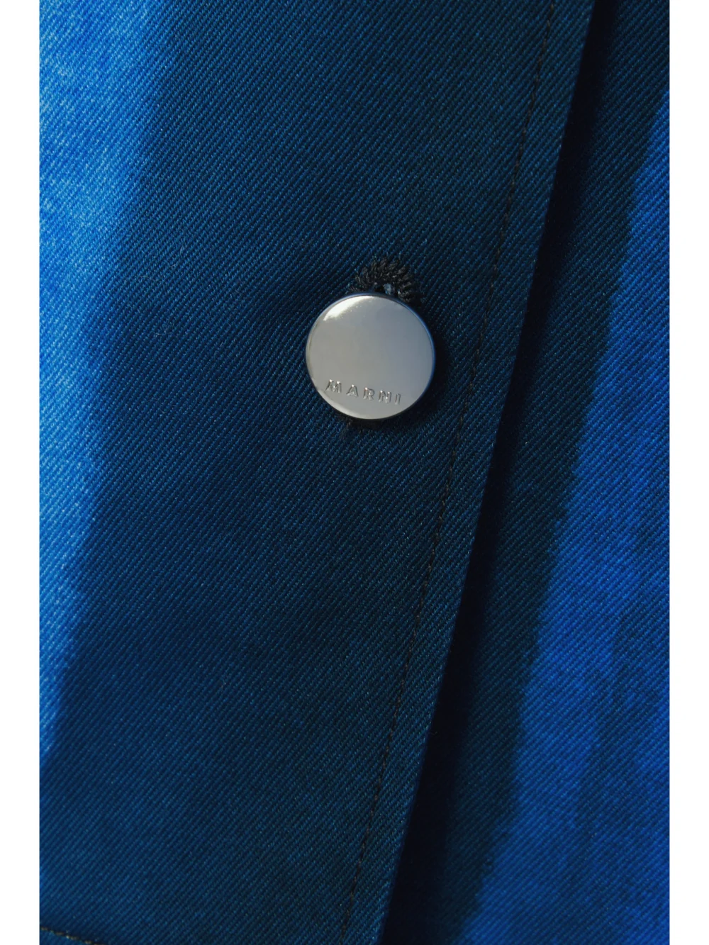 Close-up detail of the Marni Striped Cotton-twill Shirt