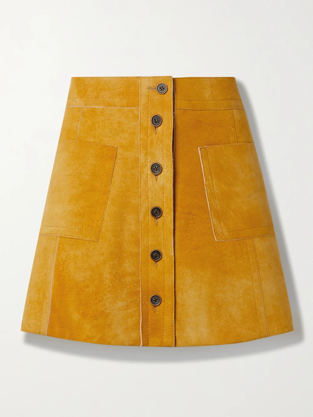 Marni Suede Mini Skirt in orange