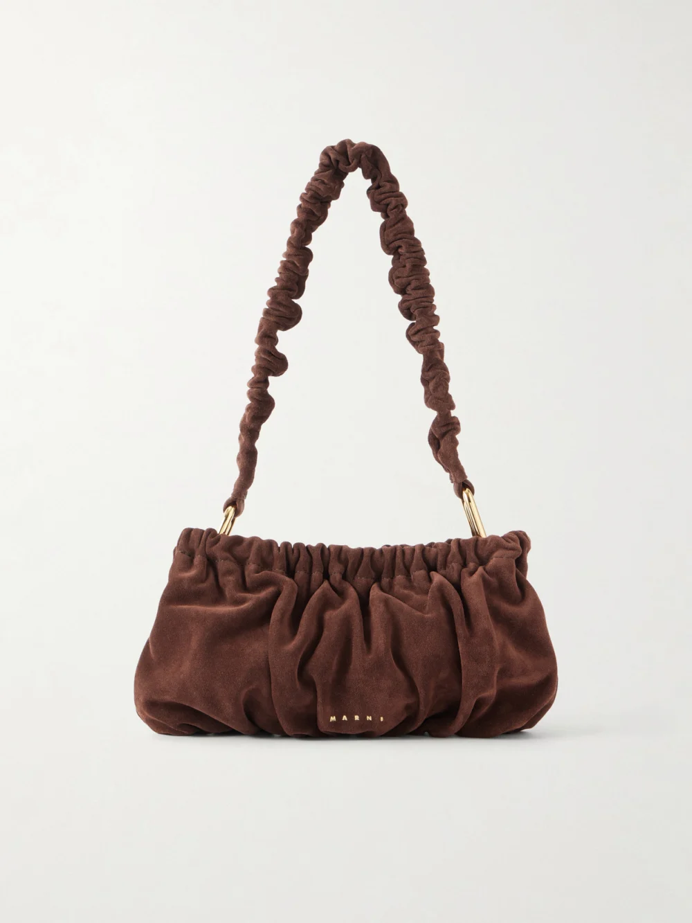Marni Suede Shoulder Bag in brown