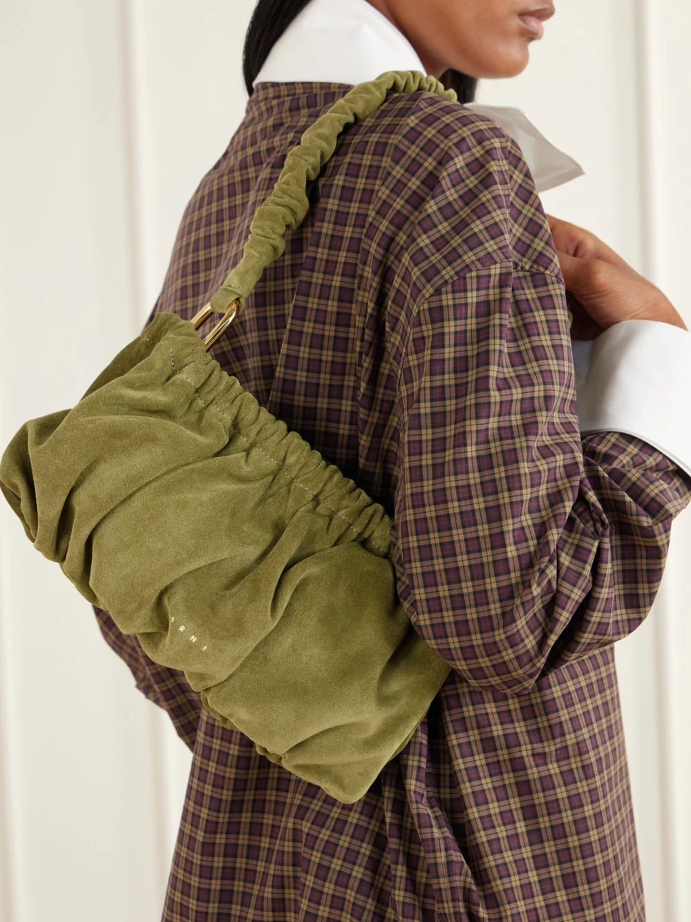 Marni Suede Shoulder Bag, styled view