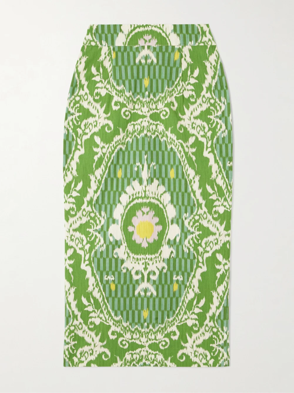 Marta Ferri Cipriani Printed Cotton Midi Skirt in green