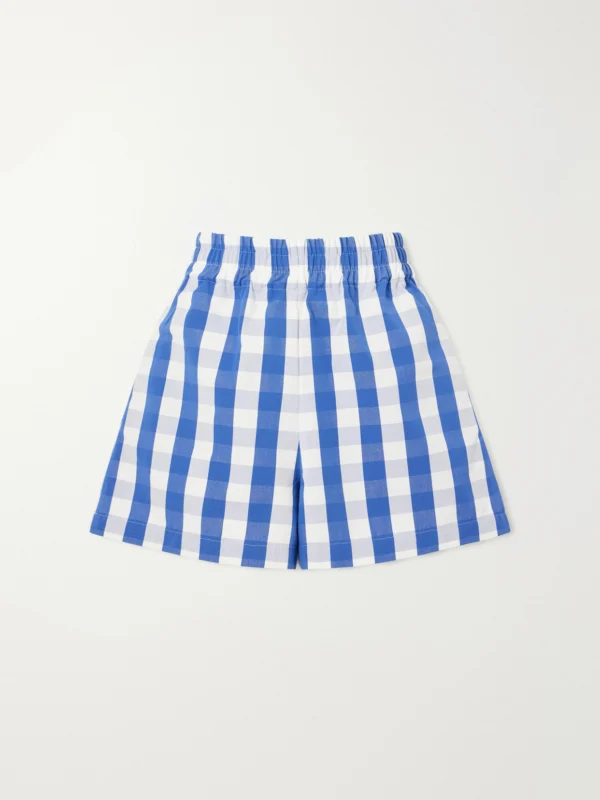 Marta Ferri Picnic Checked Cotton-blend Vichy Shorts