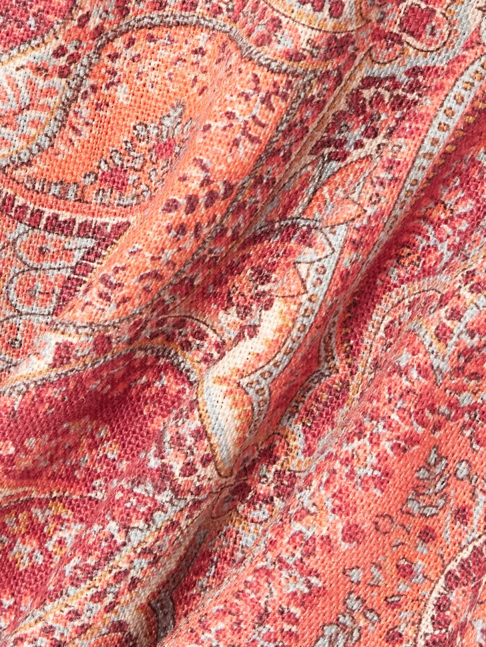 Close-up detail of the Marta Ferri Printed Linen Mini Skirt