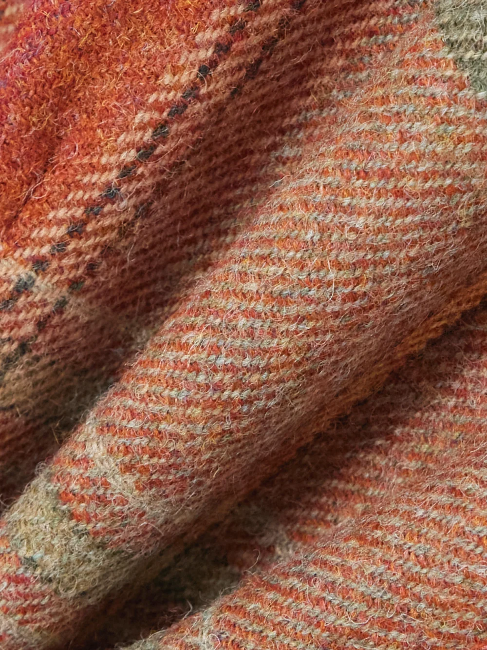 Close-up detail of the Marta Ferri Ramatuelle Checked Wool Vest
