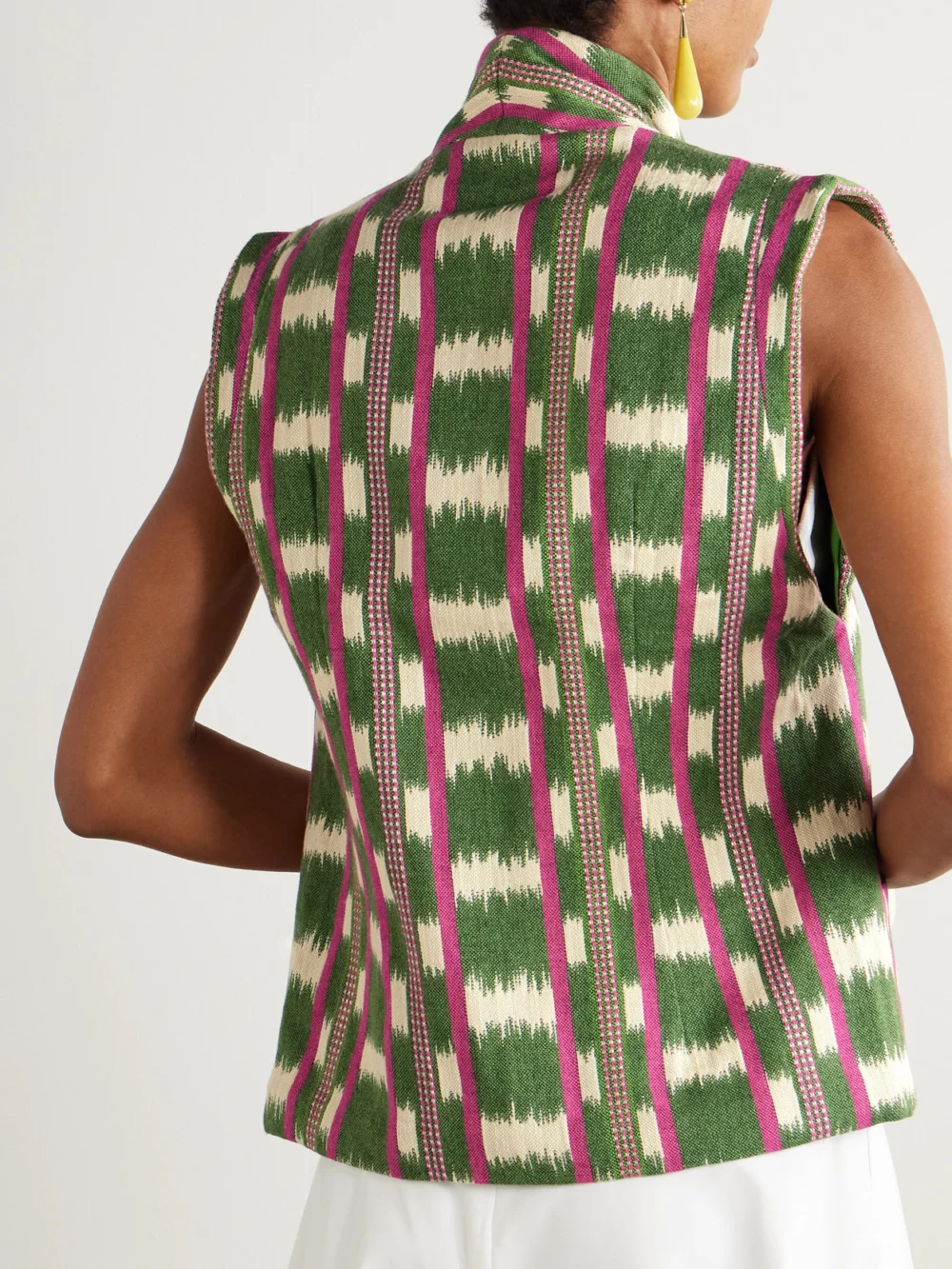 Back view of the Marta Ferri Ramatuelle Jacquard Vest