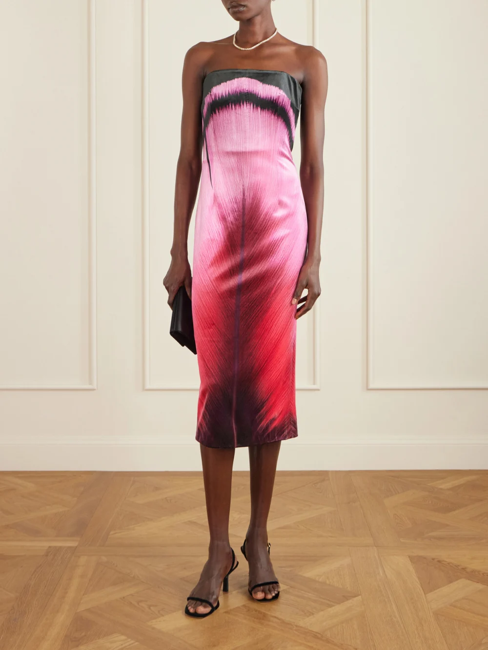 Mary Katrantzou Arnim Velvet Midi Dress, worn by a model