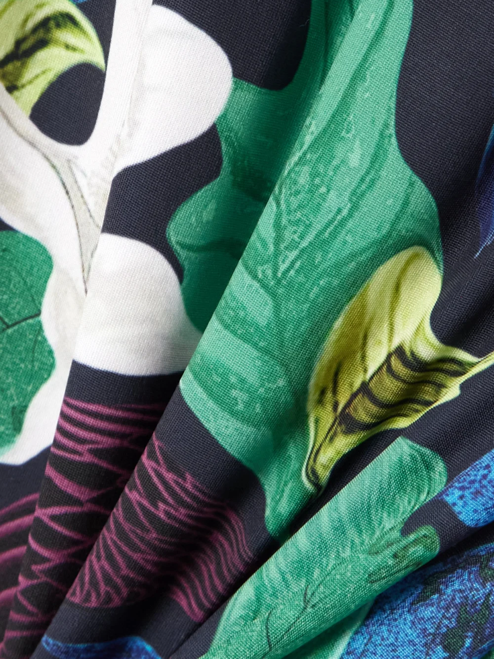 Close-up detail of the Mary Katrantzou Bryne Printed Stretch-jersey Wide-leg Pants