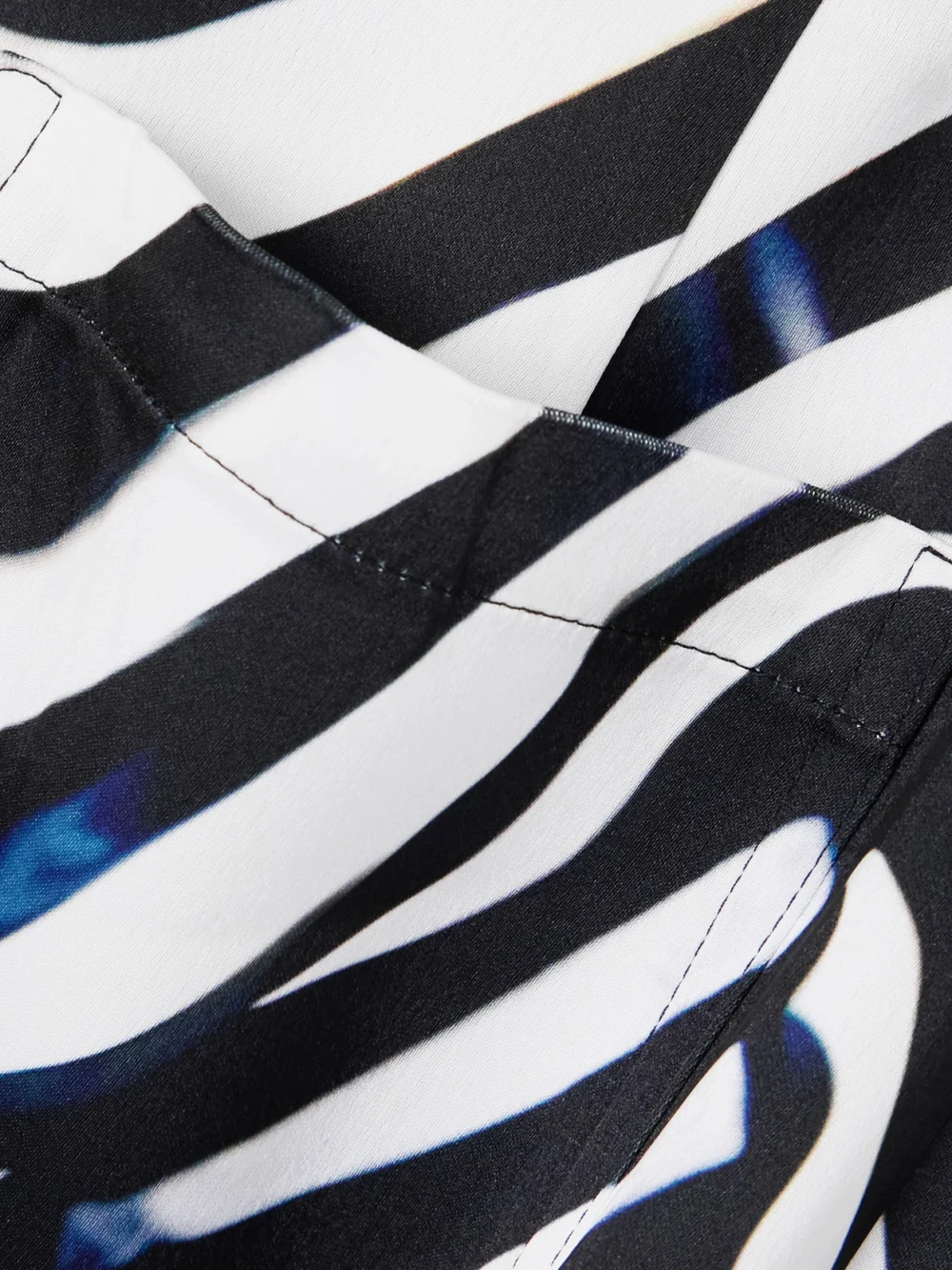 Close-up detail of the Mary Katrantzou Bryne Zebra-print Stretch-jersey Wide-leg Pants