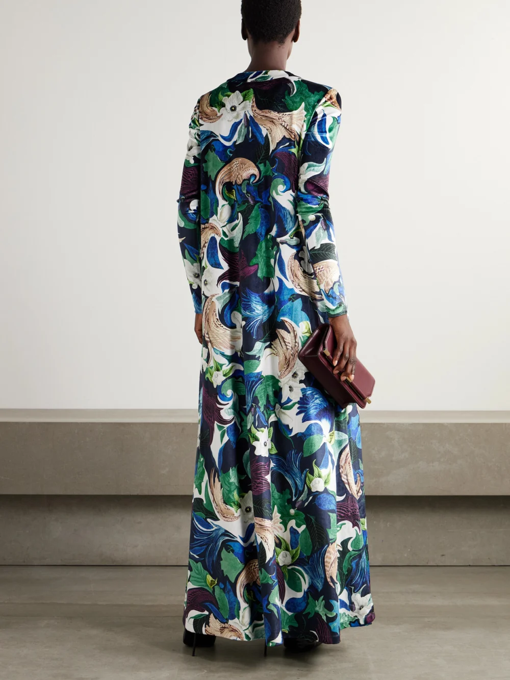 Back view of the Mary Katrantzou Carrington Printed Jersey Maxi Dress