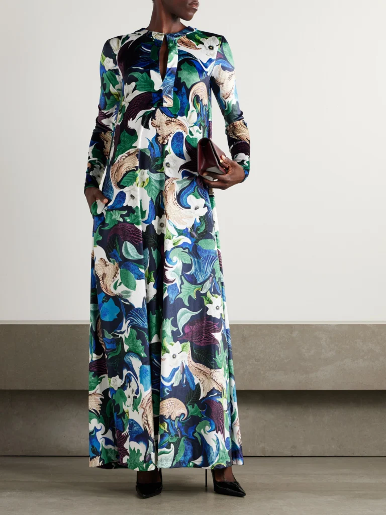 Mary Katrantzou Carrington Printed Jersey Maxi Dress