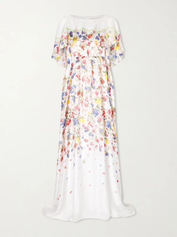 Mary Katrantzou Floral-print Chiffon Maxi Dress
