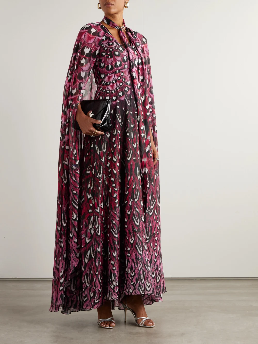 Mary Katrantzou Printed Chiffon Gown, worn by a model