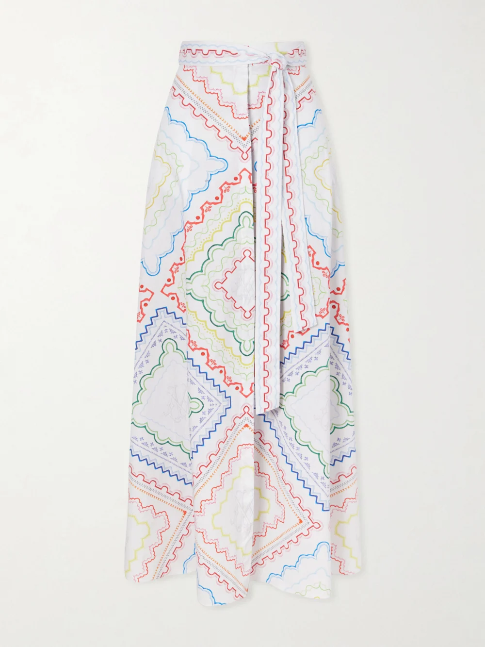 Mary Katrantzou Printed Cotton-blend Midi Coverup in white