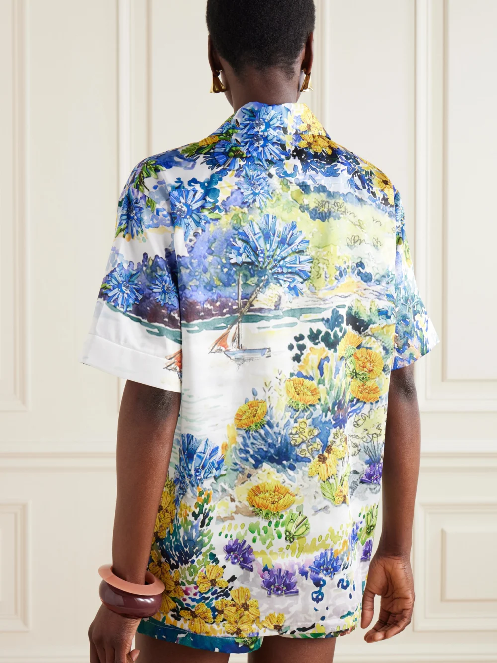Back view of the Mary Katrantzou Vero Printed Twill Shirt