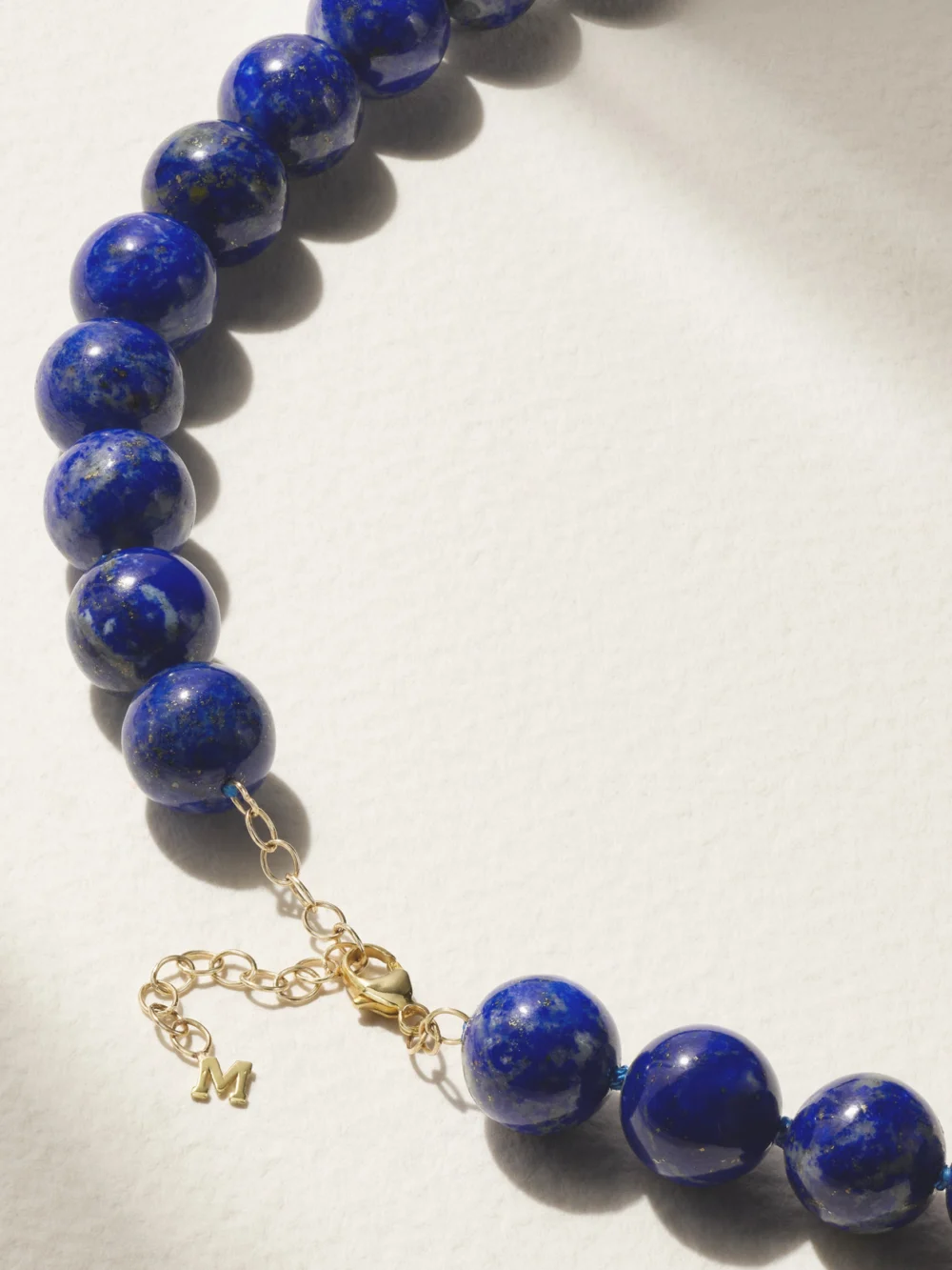 Back view of the Mateo 14-karat Gold Lapis Lazuli Necklace