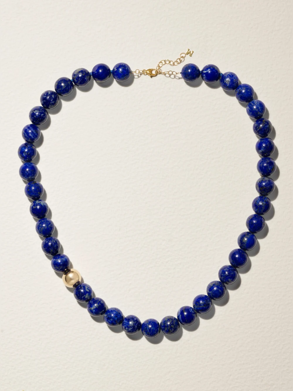 Mateo 14-karat Gold Lapis Lazuli Necklace in blue