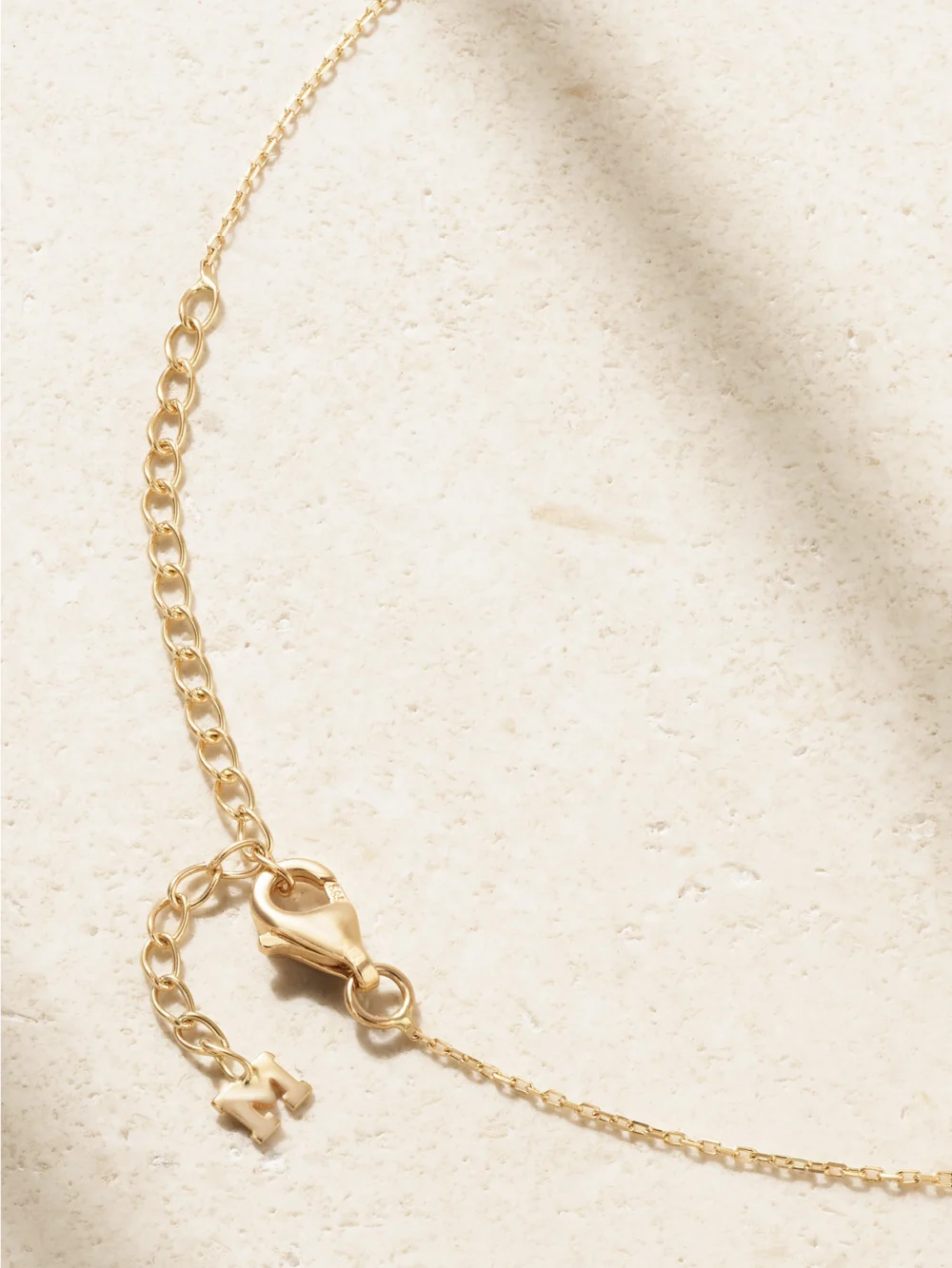 Back view of the Mateo 14-karat Gold, Malachite and Diamond Necklace