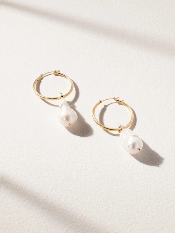 Mateo 14-karat Gold, Pearl and Diamond Earrings
