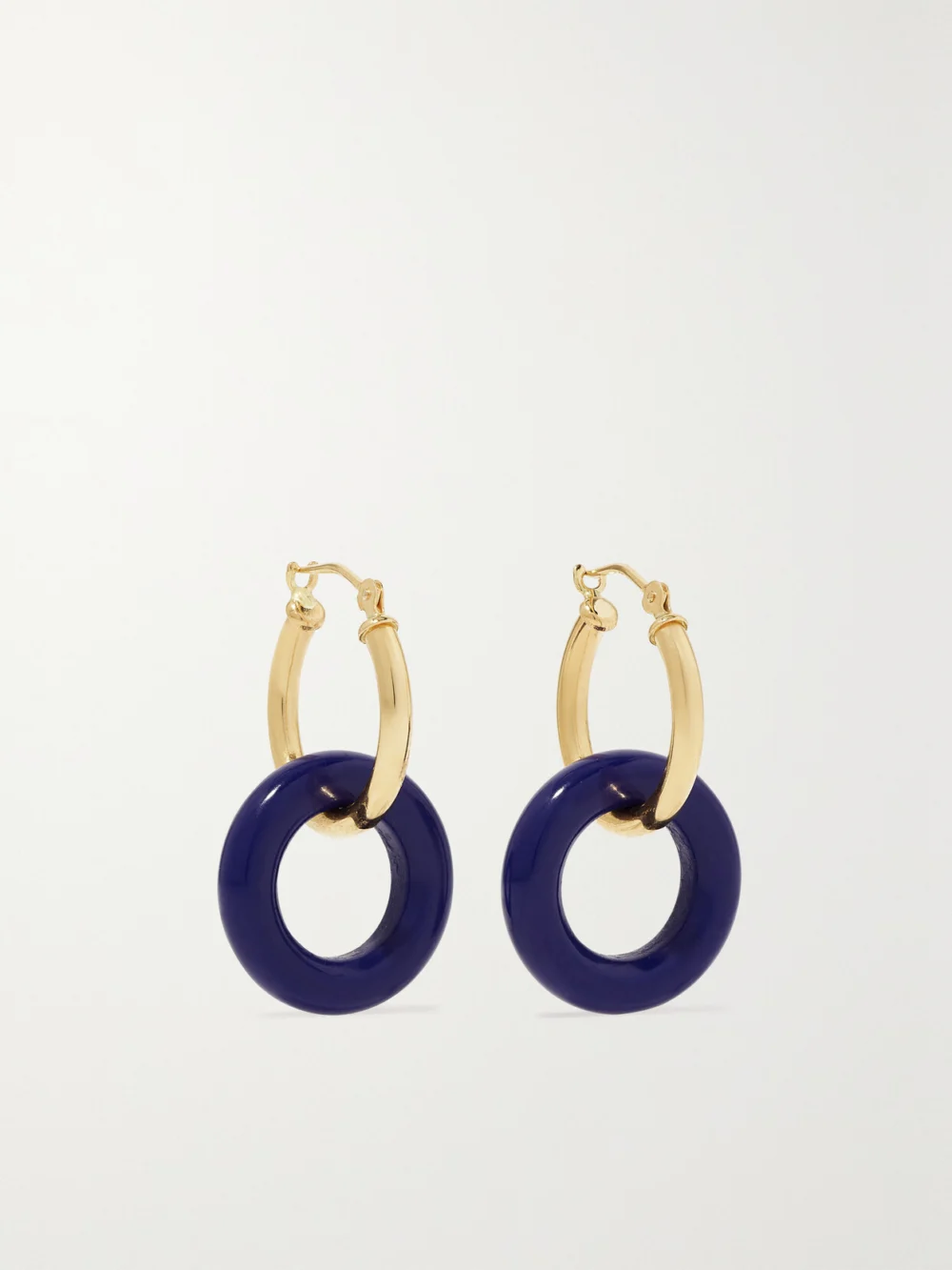 Mateo Donut 14-karat Gold Lapis Lazuli Hoop Earrings