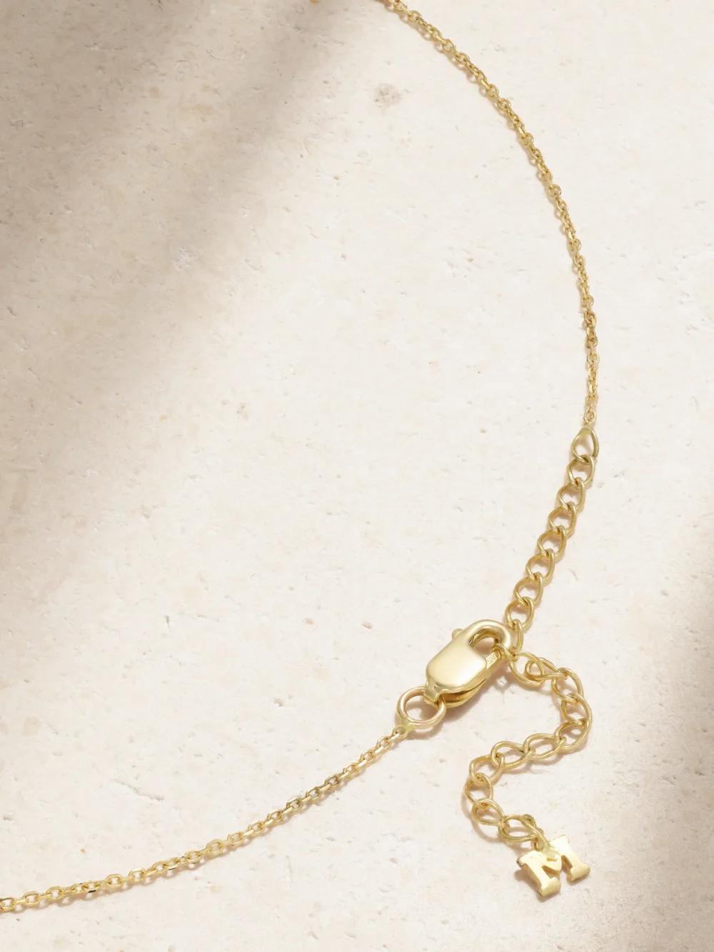 Back view of the Mateo Eye of Protection 14-karat Gold, Enamel and Diamond Necklace