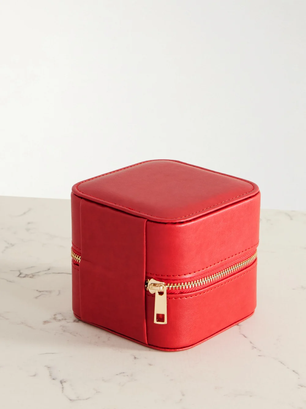 Back view of the Mateo Vegan Material Jewelry Case