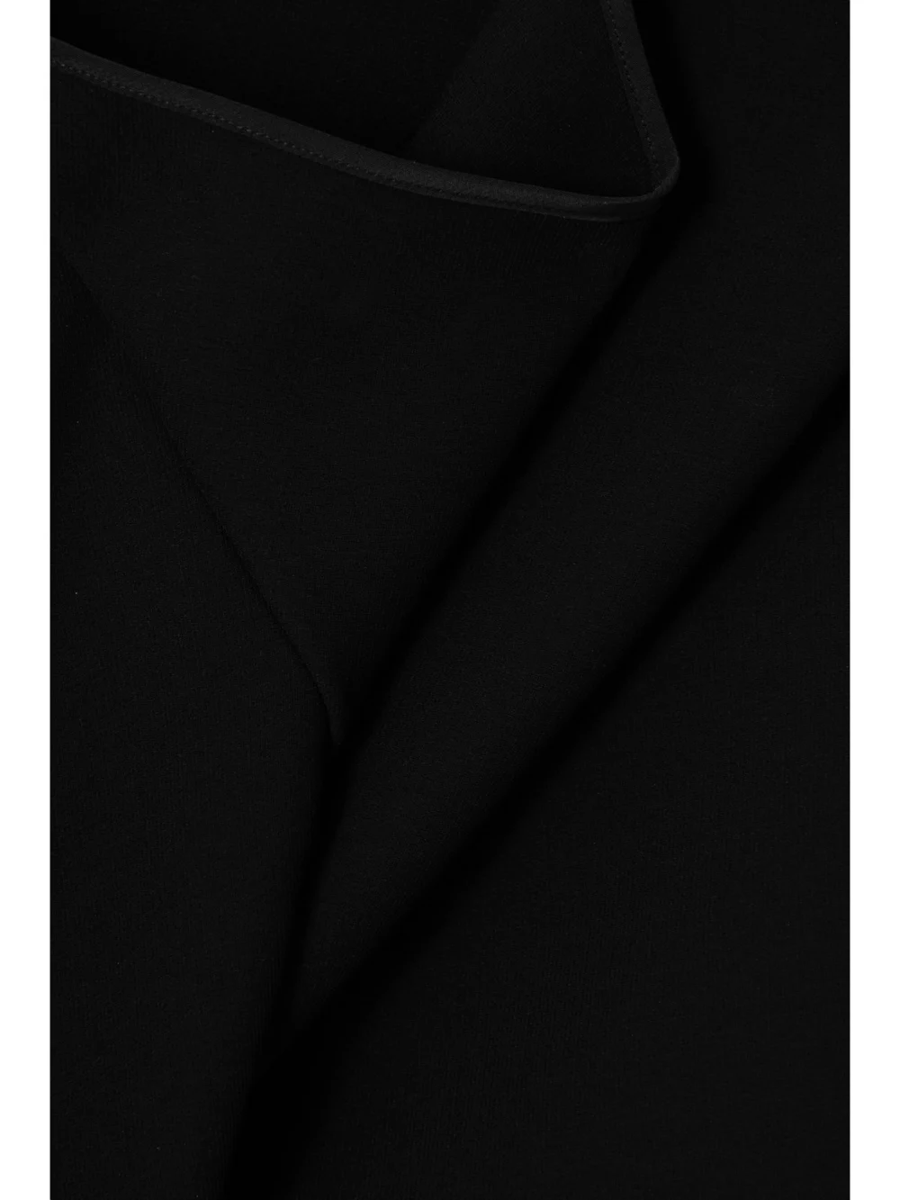 Close-up detail of the Maticevski Prefix Cape-effect One-shoulder Crepe Dress