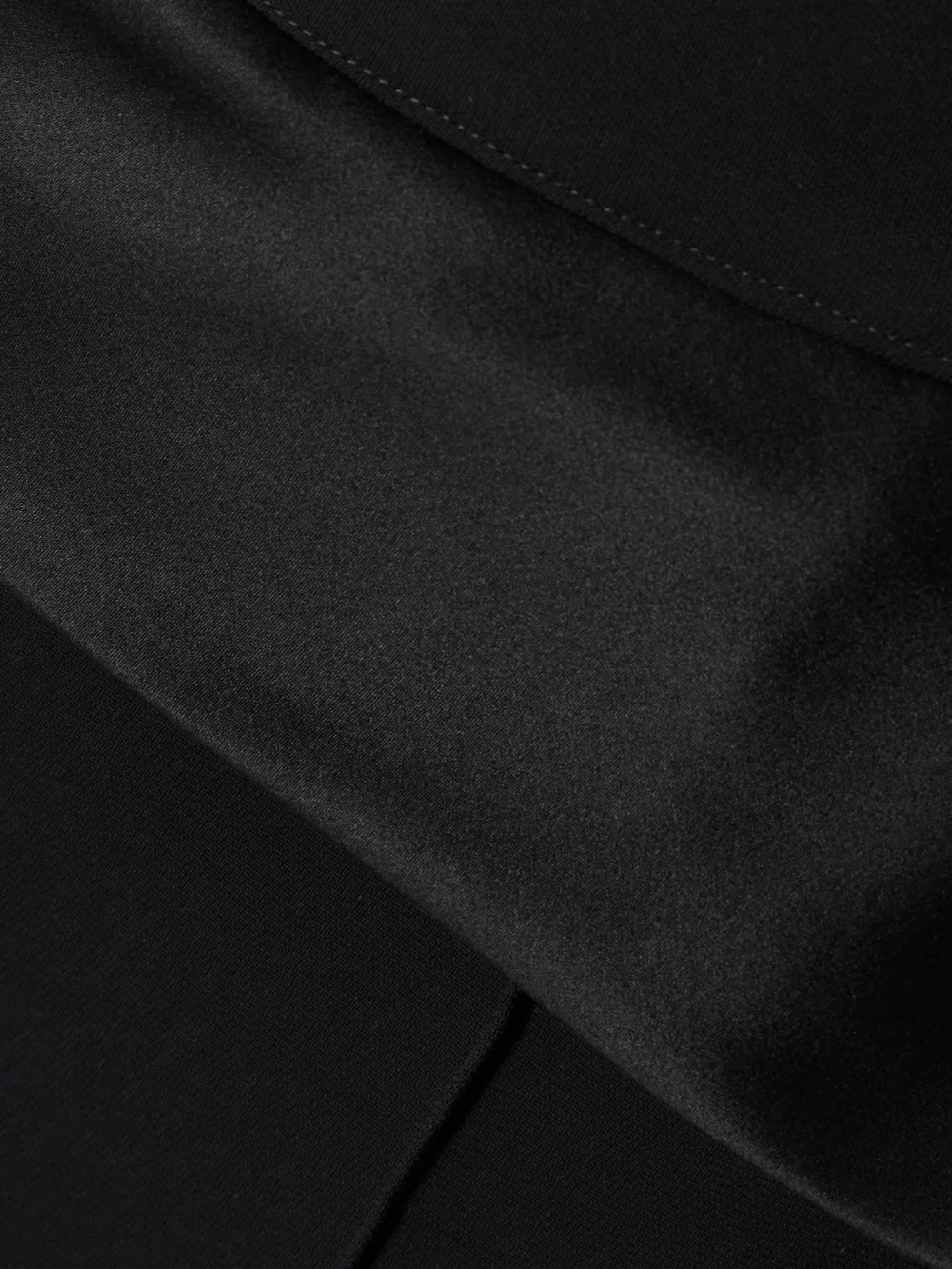 Close-up detail of the Maticevski Relate Stretch-silk Satin-trimmed Crepe Straight-leg Pants