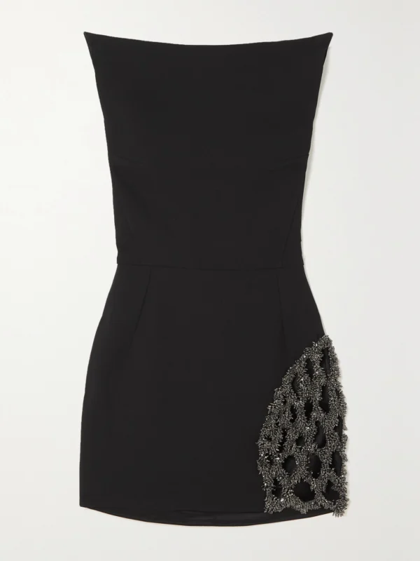 Maticevski Reveal Embellished Stretch-crepe Mini Dress