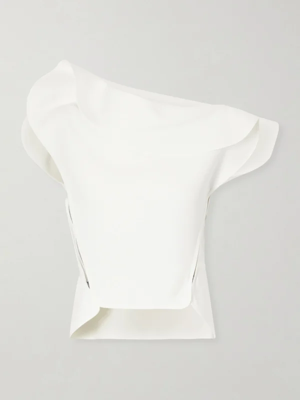Maticevski Whirl Asymmetric Layered Crepe Top