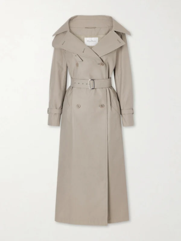 Max Mara Belted Cotton-gabardine Trench Coat