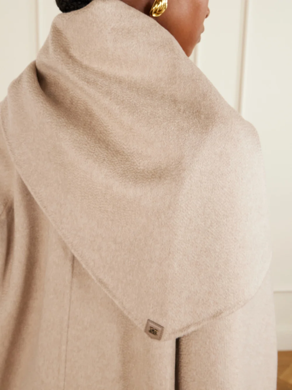 Max Mara Detto Belted Scarf-detailed Cashmere Coat, styled view