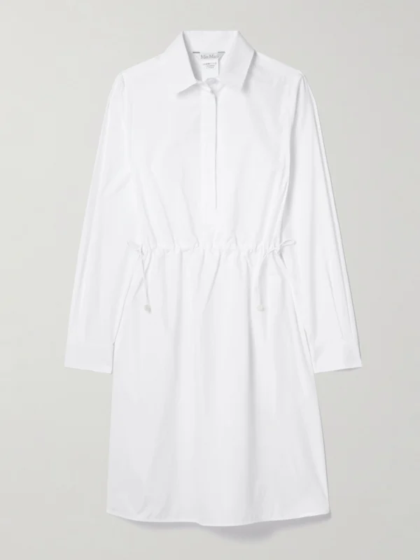 Max Mara Juanita Cotton-poplin Mini Shirt Dress