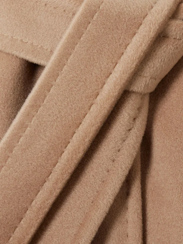 Close-up detail of the Max Mara Madame 101801 Icon Double-breasted Wool and Cashmere-blend Coat