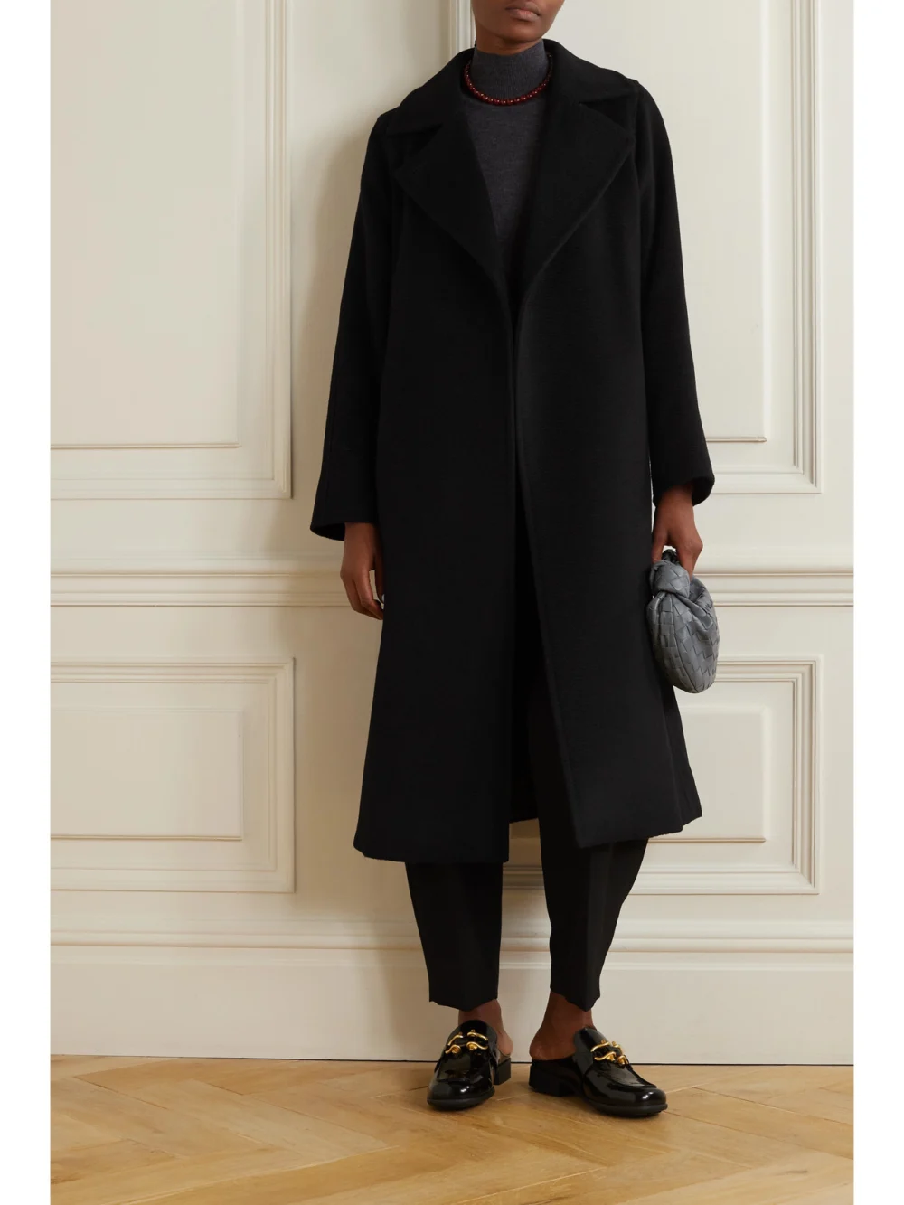 Max Mara Manuela Belted Camel-hair Wrap Coat, worn by a model