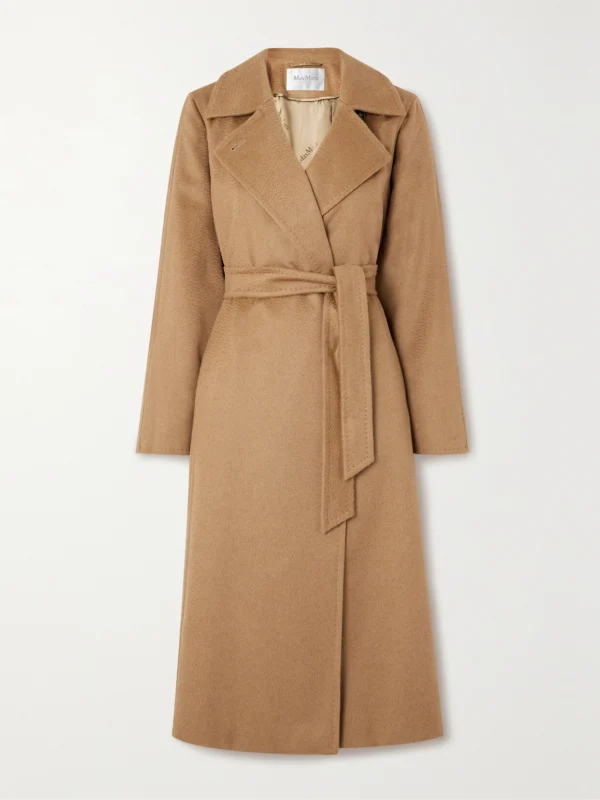 Max Mara Manuela Icon Belted Camel-hair Wrap Coat