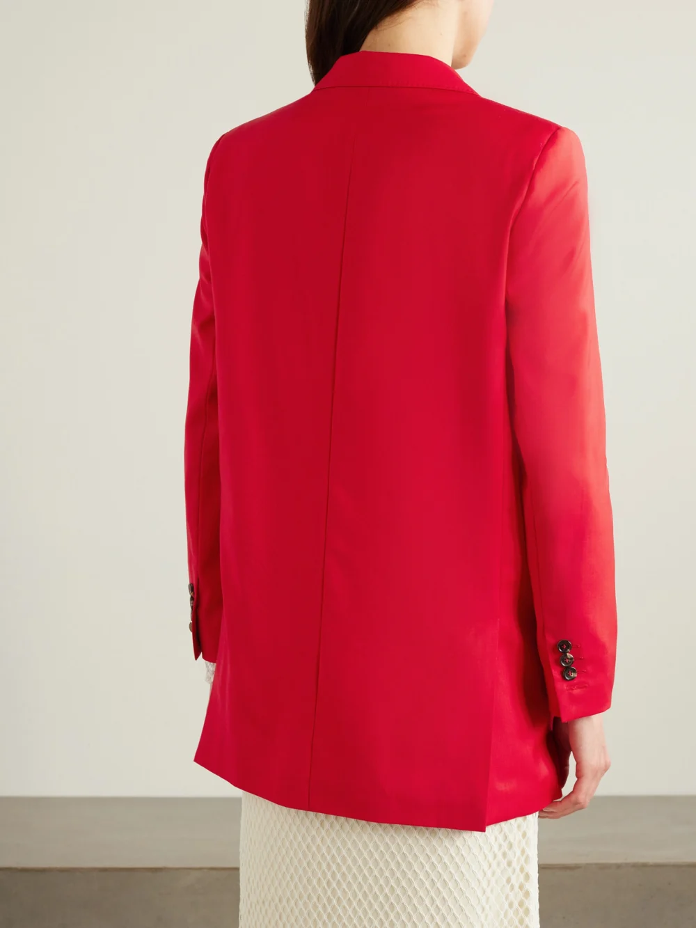 Back view of the Max Mara Nebbie Double-breasted Wool Blazer