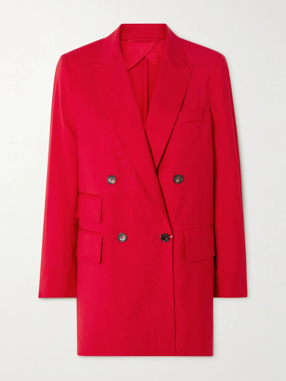 Max Mara Nebbie Double-breasted Wool Blazer in red