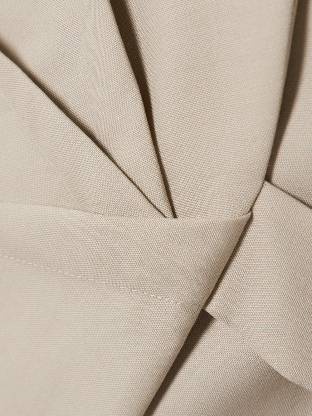 Close-up detail of the Max Mara Nereo Pleated Wool-blend Blazer
