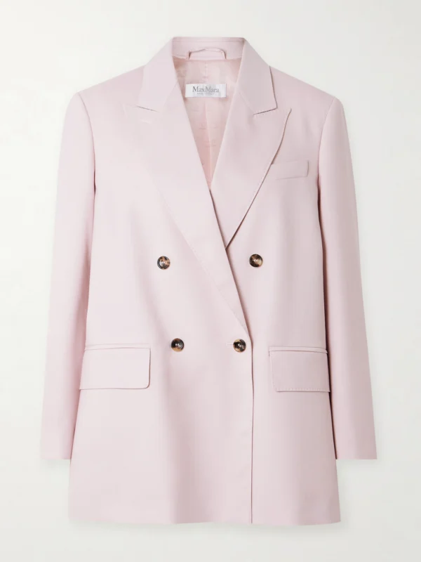 Max Mara Ombrosa Double-breasted Wool, Mohair and Silk-blend Blazer